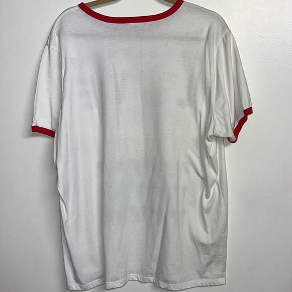 Disney PLUS 2X 2021 Pride shirt with red trim and rainbow Mickey print - Picture 4 of 4